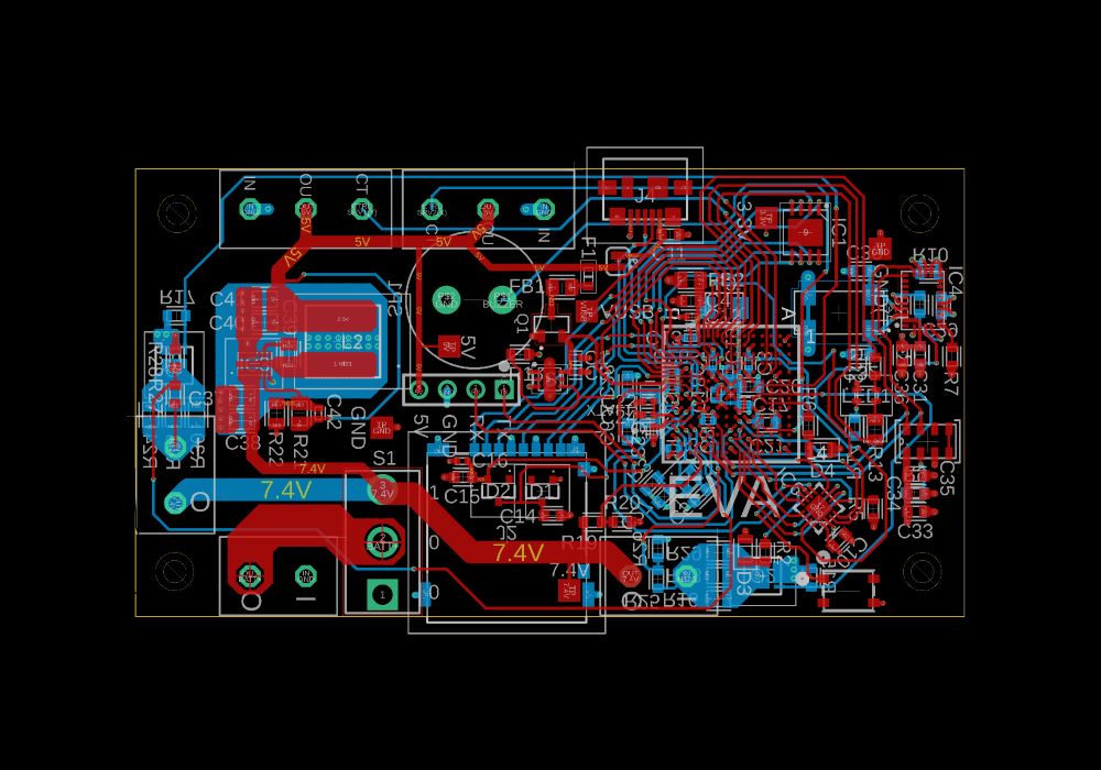 EVA flight computer PCB layout